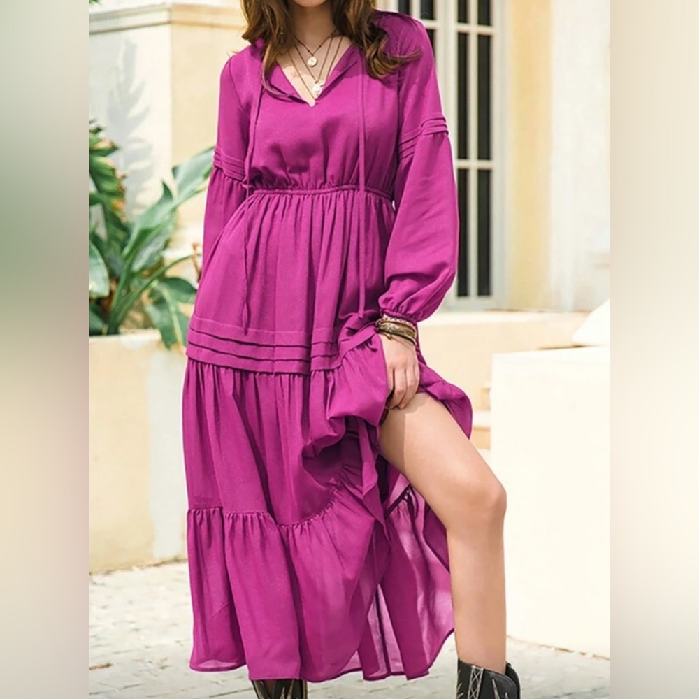 Elegant Purple Maxi Dress